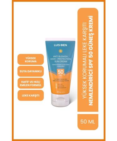 Luis Bien Anti-Spot Spf 50 | High Protection Moisturizing Sun Cream | 50 ml | All Skin Types | 2 Pieces - Buy Online on GoSupps.com