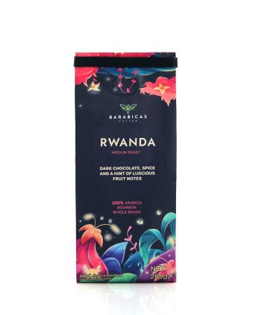 BARABICAS Rwanda 100% Arabica Bourbon - Medium Roast - Coffee Beans - 250gr - Buy Online on GoSupps.com