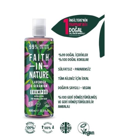 Faith In Nature Natural Relaxing Shampoo Lavender & Geranium For Normal & Dry Hair - Buy Online on GoSupps.com