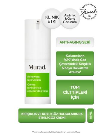 Murad Renewing Eye Cream Effective Eye Cream for Wrinkles and Dark Circles 15 ml