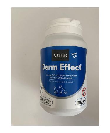 Natur Derm Effect Skin and Fur Health Support for Cats and Dogs 60 Capsules