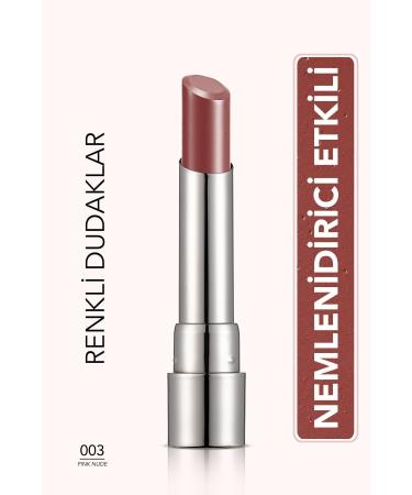 Flormar Moisturizing Shiny Lipstick (Pink) - Sheer Up Lipstick New - 003 Pinky Nude - 8682536012010