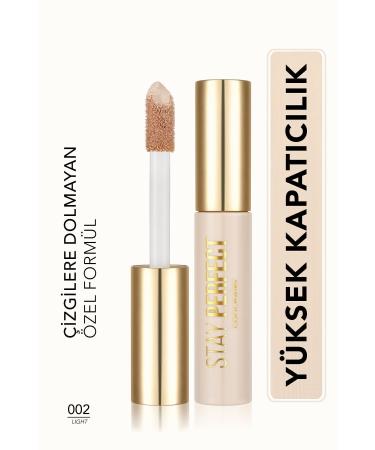 Flormar Natural Finish Concealer (WARM UNDERTONE) - Stay Perfect Concealer - 002 Light - 8682536085465