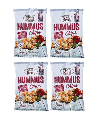 Eat Real Tomato and Basil Flavored Chickpea Chips 45 Gr. X 4 Pieces