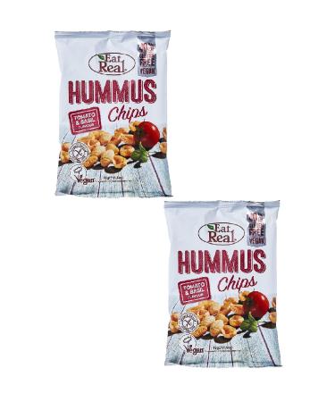 Eat Real Tomato and Basil Flavored Chickpea Chips 45 Gr. X 2 Pieces