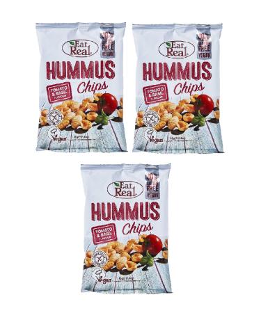 Eat Real Tomato and Basil Flavored Chickpea Chips 45 Gr. X 3 Pieces