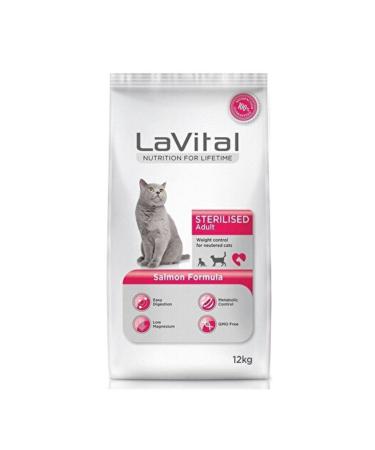 La Vital Salmon Sterilized Cat Food 12 Kg - Buy Online on GoSupps.com