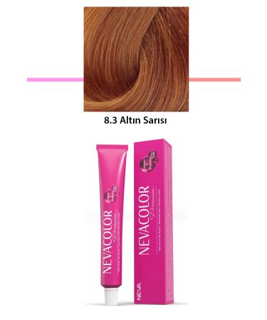 Premium 8.3 Golden Blonde - Permanent Cream Hair Dye 50 g Tube - HLS9647-2221