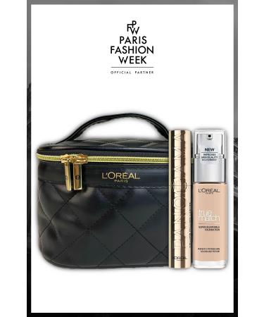 L'Oreal Paris Panorama Mascara & True Match Foundation 1R-1C Rose Ivory Bag Gift Set - Buy Online on GoSupps.com