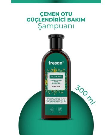 Tresan Fenugreek Strengthening Sulfate-Free Care Shampoo 300 ml x2 Pieces - Buy Online on GoSupps.com