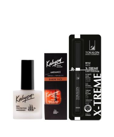 Kalyon Nail Hardener + Care Oil + Tokalon Lift Eyeliner White