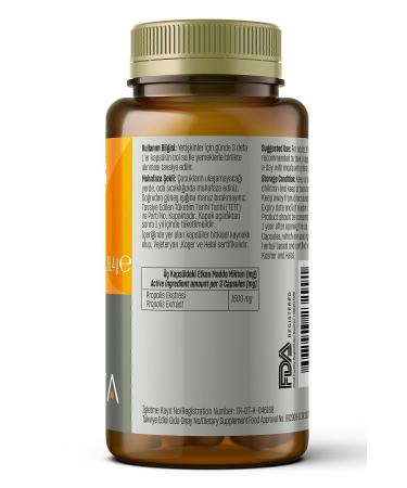 Talya Propolis Extract Containing Supplementary Food 60 Capsules - Buy Online on GoSupps.com