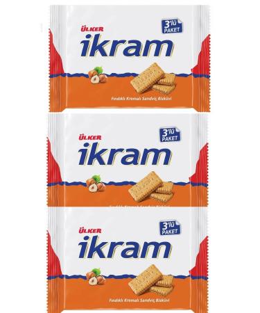 Ulker Ikram Hazelnut Cream Biscuits 3-Piece 252 Gr X 3 Pieces