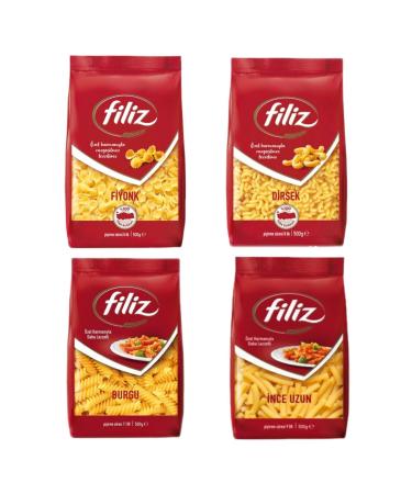 F L Z Set 4 Pieces Pasta Spiral-bow-elbow-thin Long