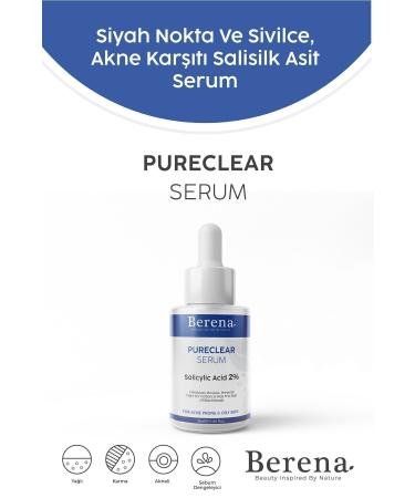 BERENA Anti-Acne and Pimple & Blackhead Salicylic Acid Skin Care Serum 30 ml (SALICYLIC ACID 2%)