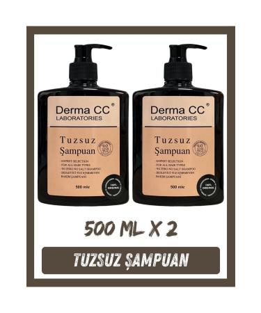 Derma CC LABORATORIES Salt-Free Shampoo 500 ml x 2 Pcs 0% Salt