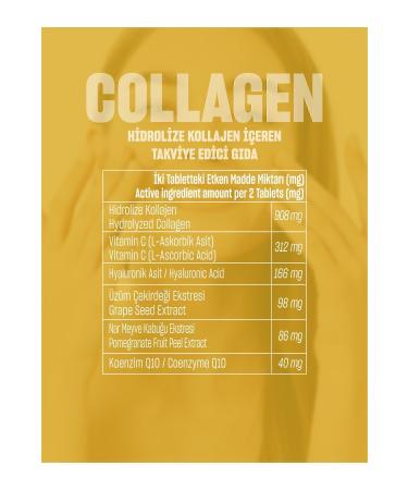 Talya Hydrolyzed Collagen Containing Food Supplement Type I and Type III Collagen 60 Tablets - Buy Online on GoSupps.com