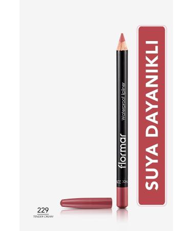 Flormar Waterproof Lip Pencil (PINK) - Waterproof Lipliner - 229 Tender Cream - 8690604111299