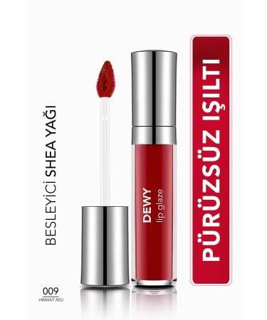 Flormar Nourishing Lip Gloss - Dewy Lip Glaze - 009 Vibrant Red-8682536068178