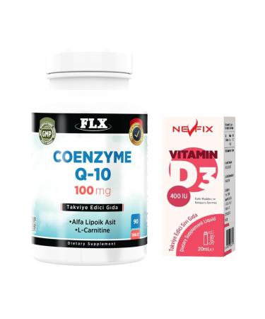 Nevfix Coenzyme Q-10 100 Mg Hyaluronic Acid 90 Tablets Vitamin D3