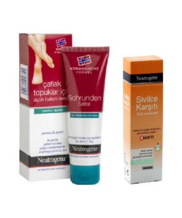 Neutrogena Cracked Heel Foot Cream 50ml And Anti-Acne Sauce Acne Gel 15ml