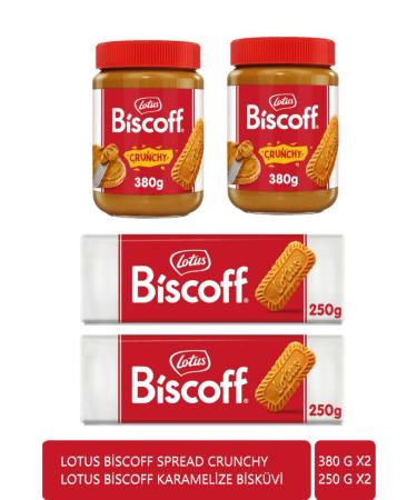 Lotus Biscoff 250 gr. X 2 Pieces Biscoff Spread Crunchy 380 gr. X 2 Pieces