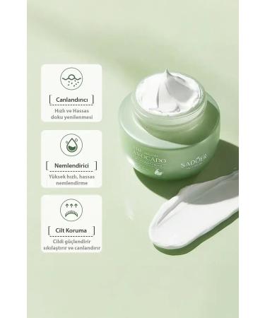 SADOER Organic Avocado Rejuvenating Face Cream with Vitamins C + E + B5 - Buy Online on GoSupps.com