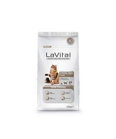 La Vital Lavital Lamb Sterilized Adult Cat Food 1.5 Kg - Buy Online on GoSupps.com