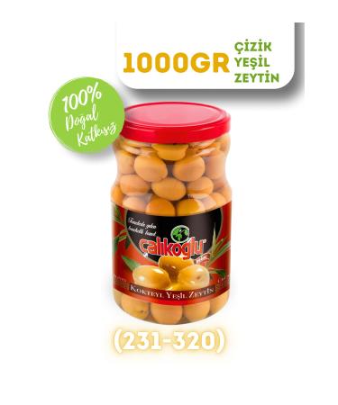 al ko lu Natural Scratched Green Olives 1 Kg (261-290)