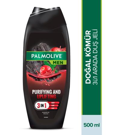 Palmolive Men Purifying & Uplifting Natural Charcoal 3in1 Men's Shower Gel and Shampoo 500 ml