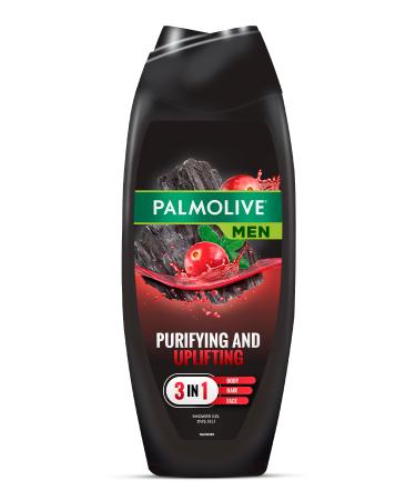 Palmolive Men Purifying & Uplifting Natural Charcoal 3in1 Men's Shower Gel and Shampoo 500 ml - Buy Online on GoSupps.com