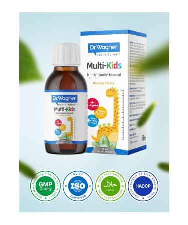 Dr Wagner Multi-Kids Multivitamin + Mineral Syrup for Children 150ml - Buy Online on GoSupps.com