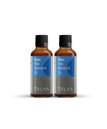 Talya Ozon Oil (Ozonated Olive Oil) Cold Pressed 0 Pure and Natural 50 ml (Pack of 2)