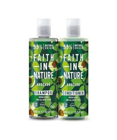 Faith In Nature Natural Nourishing Shampoo&Conditioner Avocado - Buy Online on GoSupps.com