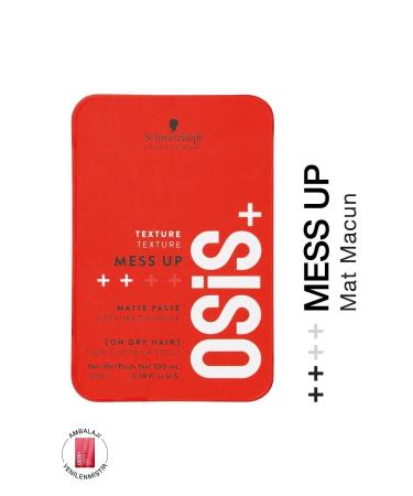 Osis Mess Up Matte Styling Gum Paste 100ml | Medium Hold Matte Look Easy Shape Flexible Wax