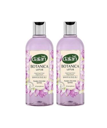 Dalan Shower Gel Natural Flower Essences Natural Glycerin Botanica Lotus 2 Pieces X 500 Ml