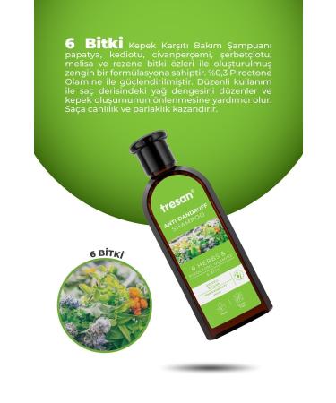 Tresan 6 Plants Anti-Dandruff Shampoo 300 ml - Buy Online on GoSupps.com