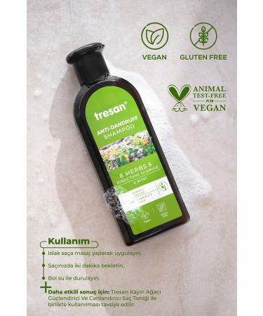 Tresan 6 Plants Anti-Dandruff Shampoo 300 ml - Buy Online on GoSupps.com
