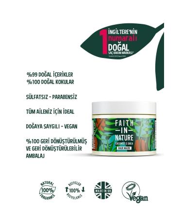 Faith In Nature Natural Moisturizing & Nourishing Hair Care Mask Coconut & Shea Butter For Dry Hair Types - Buy Online on GoSupps.com