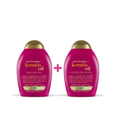 OGX Anti-Breakage Keratin Oil Shampoo 385 ml + Anti-Breakage Keratin Oil Care Cream 385 ml