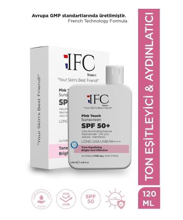 Ifc Tone Equalizer Pink Touch Skin Brightening Barrier Repair 50 Spf Tinted Face Sunscreen 120ml