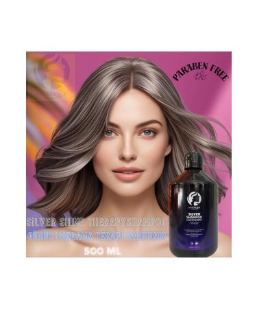 Mystique Silver Shine Therapy Anti-Orange Darkening Purple Shampoo Salt-Free Paraben-Free 500ml