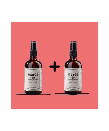 marde 2-pack Organic Certified 0 Natural Rose Water with Unseparated Oil 100 ml
