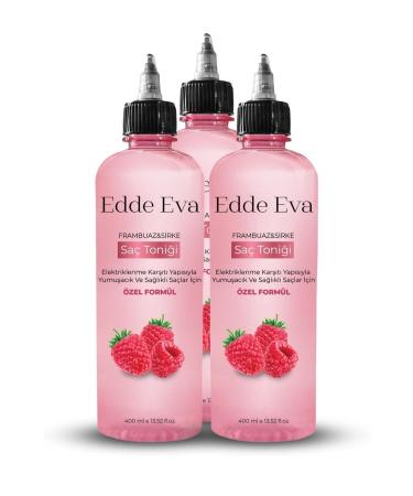 Edde Eva Raspberry Vinegar Hair Tonic 400ml 3-pack Anti-Loss Early Growth and Repair