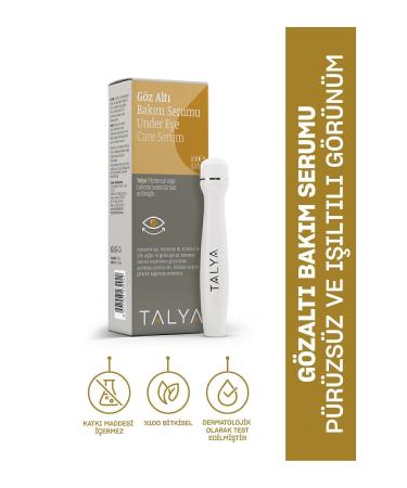 Talya Under Eye Care Serum Vitamin C Vitamin E Vitamin B5 Hyaluronic Acid 7 Special Oil Roll-on 12 ml