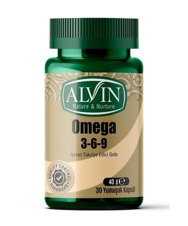 Alvin Omega 3-6-9 Containing Supplementary Food Fish Oil Epa And Dha 30 Softgels