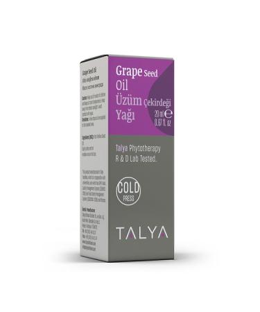 Talya Grape Seed Oil Cold Pressed 0 Pure And Natural 20 ml - Buy Online on GoSupps.com