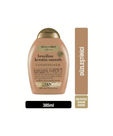 OGX Brazilian Keratin Smooth Hair Conditioner 385 ml X 2 Pieces