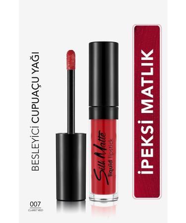 Flormar Velvet Texture Liquid Matte Lipstick - Silk Matte Liquid Lipstick - 007 CLARET RED - 8690604397365