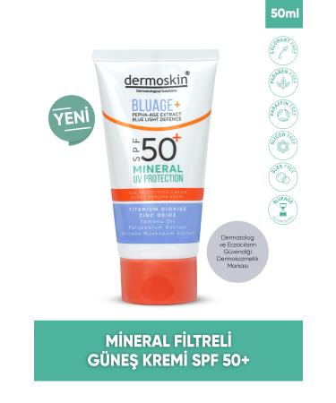 Dermoskin Blueage+ Mineral Filter Sunscreen Cream SPF 50+ 50 ml